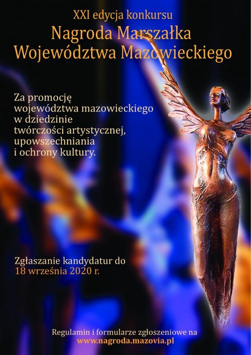Plakat nagroda marszałka województwa mazowieckiego